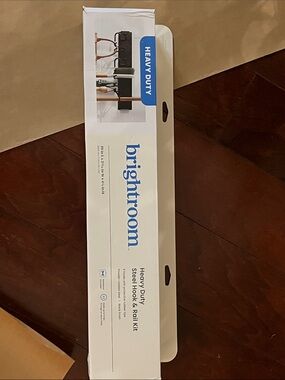 Brightroom Heavy Duty Steel Hook & Rail Kit in White